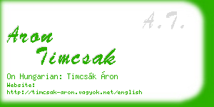 aron timcsak business card